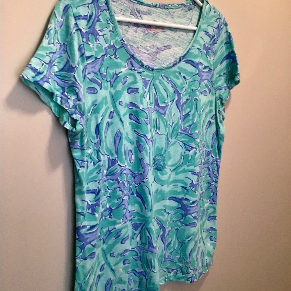VINYARD VINE PALM LEAF T-SHIRT- SMALL